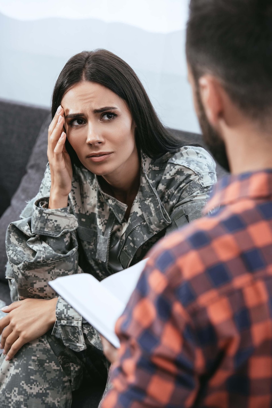 female veteran distressed with partner not able to overcome issues with intimacy