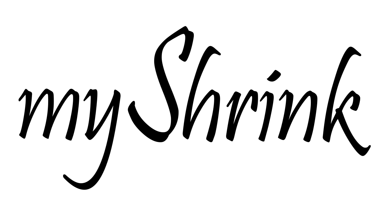 script of myshrink logo